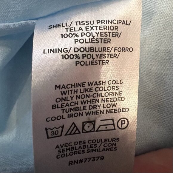 Ann Taylor Women’s Floral Tile Belted Shift Dress Size 10 Blue Green Mini Lined - Picture 8 of 8